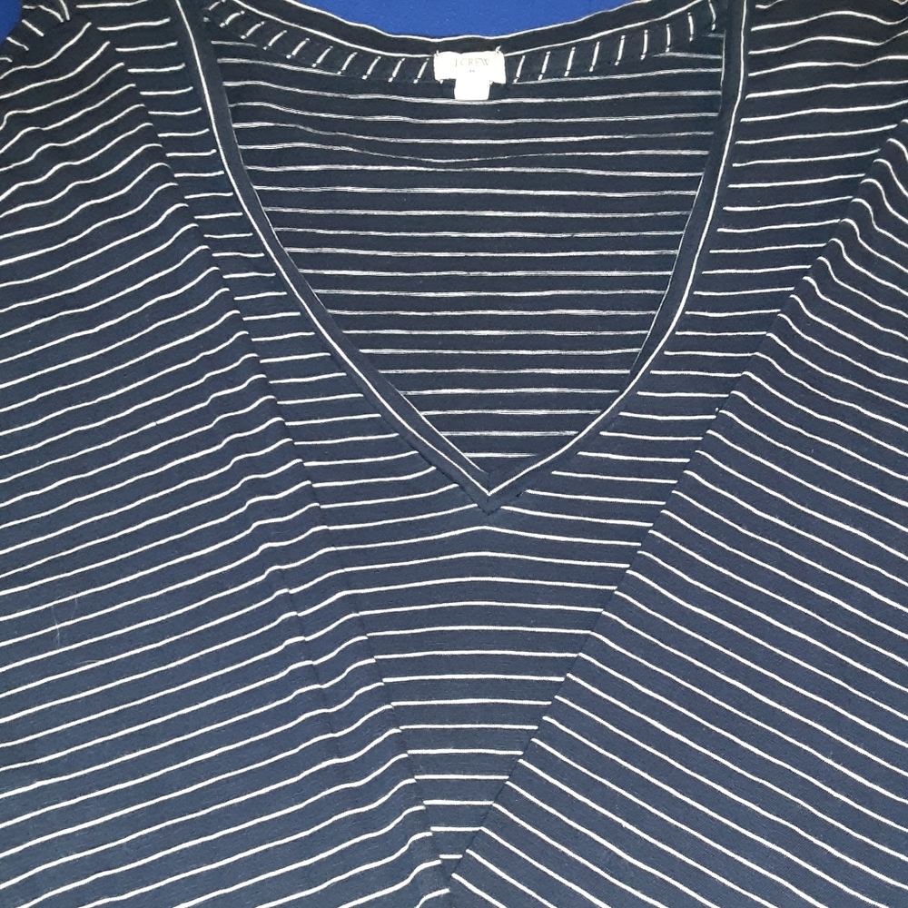 J Crew Blue Stripes /Long Sleeves Shirt